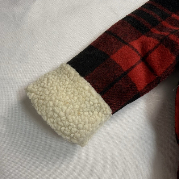 Penelope Mack Red & Black Buffalo Plaid Jacket w/ Sherpa Accents Girls 18 Months - Picture 4 of 9